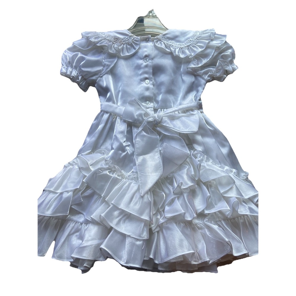 Vintage Lilo California White Party Dress Girls 6x